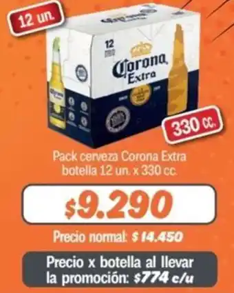 Mayorista 10 Pack cerveza Corona Extra botella 12un x 330cc oferta