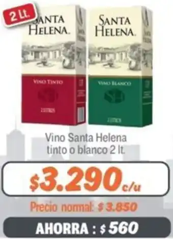 Mayorista 10 Vino Santa Helena tinto o blanco 2lt oferta