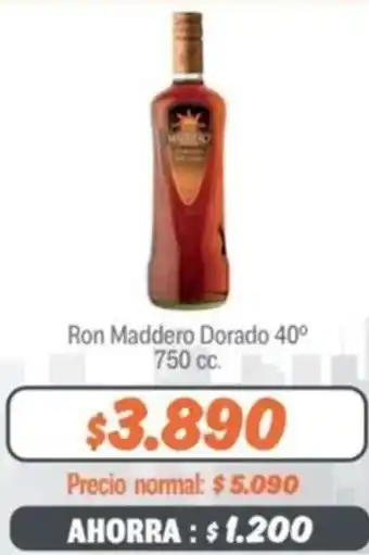 Mayorista 10 Ron Maddero Dorado 40° 750cc oferta