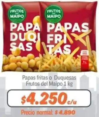Mayorista 10 Papas fritas o Duquesas Frutos del Maipo 1kg oferta