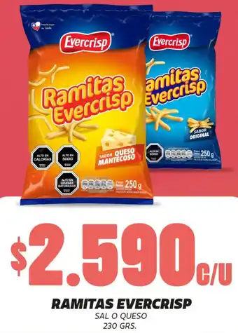 OK Market RAMITAS EVERCRISP SAL O QUESO 230GR oferta