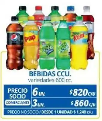 Alvi BEBIDAS CCU variedades 600cc x 6un oferta