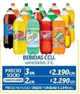 Alvi BEBIDAS CCU variedades 3lt x 3un oferta