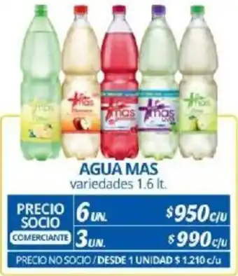 Alvi AGUA MAS variedades 1.6lt x 6un oferta