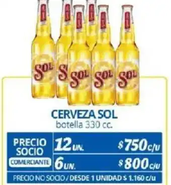 Alvi CERVEZA SOL botella 330cc x 12un oferta