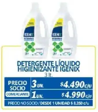 Alvi DETERGENTE LÍQUIDO HIGIENIZANTE IGENIX 3lt x 3un oferta