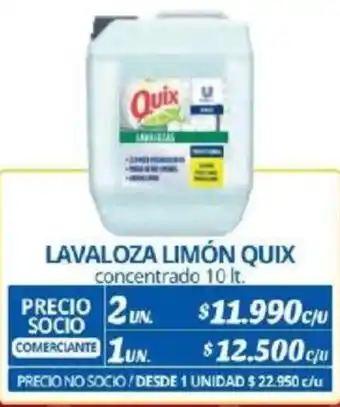 Alvi LAVALOZA LIMÓN QUIX concentrado 10lt x 2un oferta