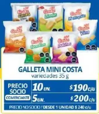 Alvi GALLETA MINI COSTA variedades 35g x 10un oferta