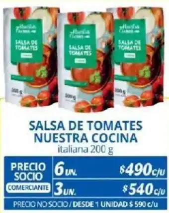 Alvi SALSA DE TOMATES NUESTRA COCINA italiana 200g x 6un oferta