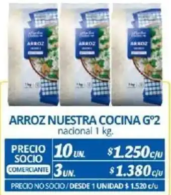 Alvi ARROZ NUESTRA COCINA Gº2 nacional 1kg x 10un oferta