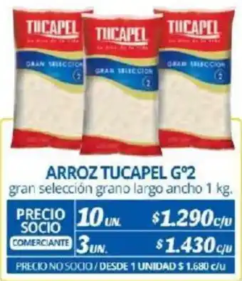 Alvi ARROZ TUCAPEL Gº2 gran selección grano largo ancho 1kg x 10un oferta
