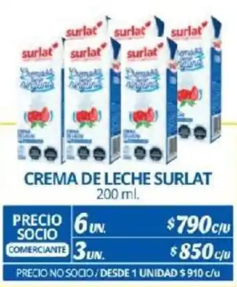 Alvi CREMA DE LECHE SURLAT 200ml x 6un oferta