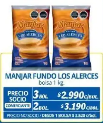 Alvi MANJAR FUNDO LOS ALERCES bolsa 1kg x 3bol oferta