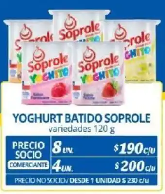 Alvi YOGHURT BATIDO SOPROLE variedades 120g X 8UN oferta
