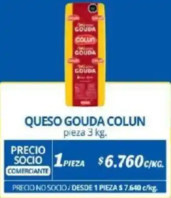 Alvi QUESO GOUDA COLUN pieza 3kg x 1pieza oferta
