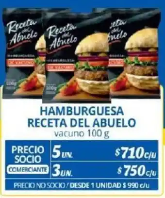 Alvi HAMBURGUESA RECETA DEL ABUELO vacuno 100g x 5un oferta