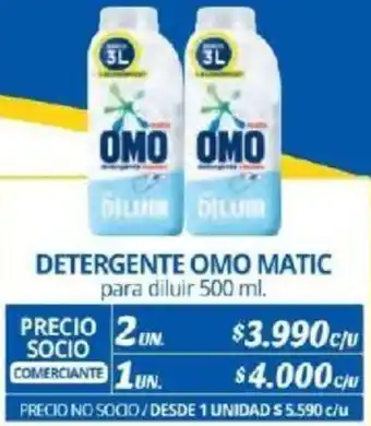 Alvi DETERGENTE OMO MATIC para diluir 500ml x 2un oferta