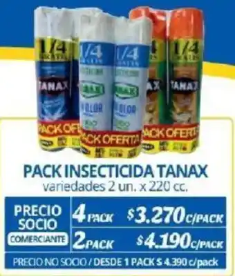 Alvi PACK INSECTICIDA TANAX variedades 2 un. x 220 cc x 4pack oferta