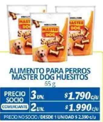 Alvi ALIMENTO PARA PERROS MASTER DOG HUESITOS 65g x 3un oferta