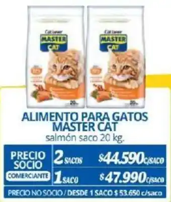 Alvi ALIMENTO PARA GATOS MASTER CAT salmón saco 20kg x 2sacos oferta
