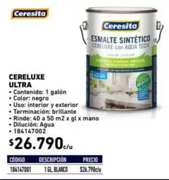 Construmart Cereluxe Ultra 1 Galón oferta