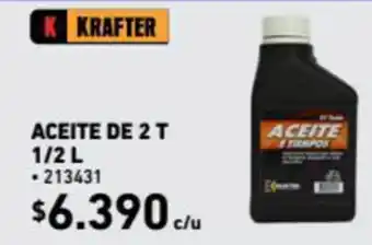 Construmart Krafter Aceite de 2T 1/2 L oferta