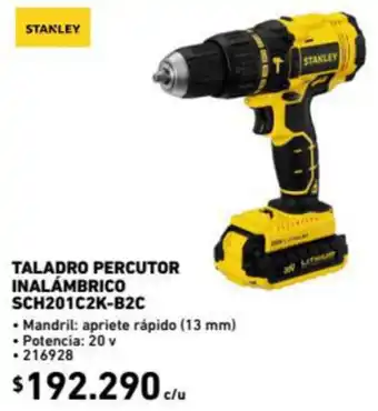 Construmart Taladro Percutor Inalámbrico SCH201C2K-B2C 13mm 20V oferta