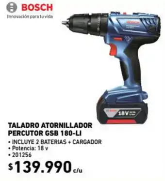 Construmart Taladro Atornillador Percutor GSB 180-LI 18V oferta