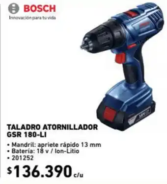 Construmart Bosch Taladro Atornillador GSR 180-LI 18V oferta