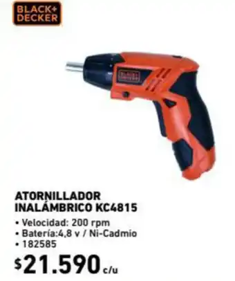 Construmart Black & Decker Atornillador Inalámbrico KC4815 200rpm oferta