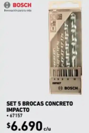 Construmart Bosch Set 5 Brocas Concreto Impacto oferta