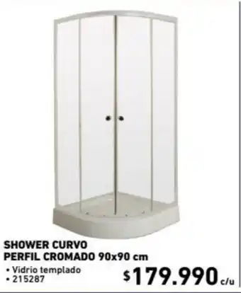 Construmart Shower Curvo Perfil Cromado 90x90cm oferta