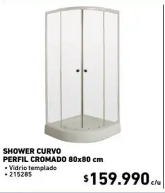 Construmart Shower Curvo Perfil Cromado 80x80cm oferta