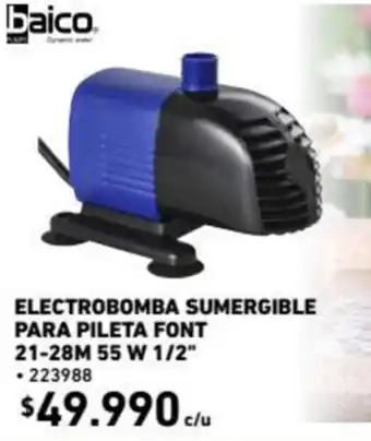 Construmart Baico Electrobomba Sumergible para Pileta FOnt 21-28M 55W 1/2" oferta