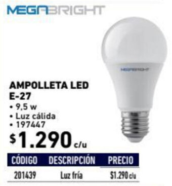 Construmart Ampolleta LED E-27 oferta