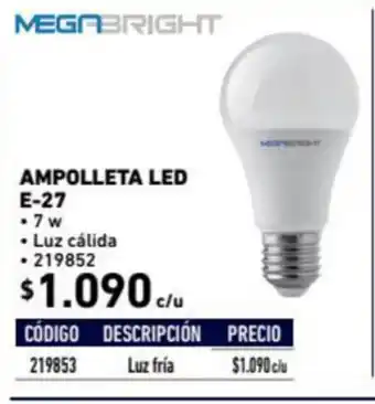 Construmart Ampolleta LED E-27 oferta