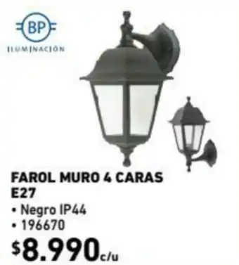 Construmart Farol Muro 4 Caras E27 oferta