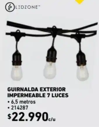 Construmart Guirnalda Exterior Impermeable 7 Luces oferta