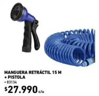 Construmart Manguera Retrácil 15m + Pistola oferta