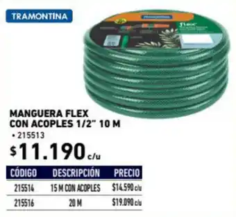 Construmart Manguera Flex con Acoples 1/2" 10m oferta