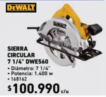 Construmart Sierra Circular 7 1/4" DWE560 oferta