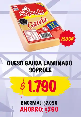 Super Bodega a Cuenta Queso Gauda Laminado Soprole 250gr oferta