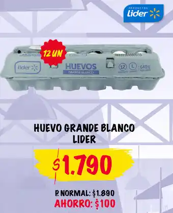 Super Bodega a Cuenta Huevo Grande Blanco Lider 12 Un oferta