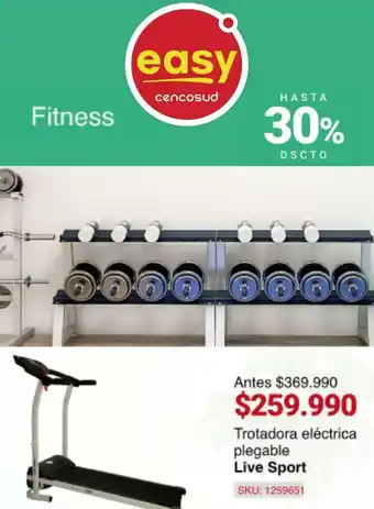Easy Fitness Trotadora Eléctrica Plegable Live Sport oferta