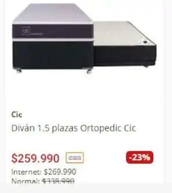 Easy Cic Diván 1.5 Plazas Ortopedic Cic oferta