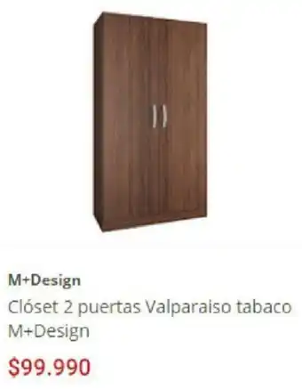 Easy M+Design Clóset 2 Puertas Valparaiso Tabaco M+Design oferta
