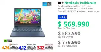 PC Factory HP Notebooks Tradicionales oferta