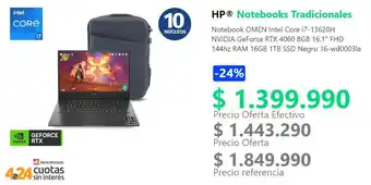 PC Factory HP Notebooks Tradicionales oferta