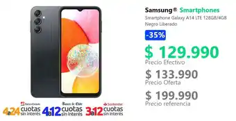 PC Factory Samsung Smartphones Smartphone Galaxy A14 LTE 128GB/4GB oferta