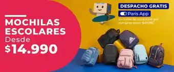 Paris MOCHILAS ESCOLARES Desde oferta